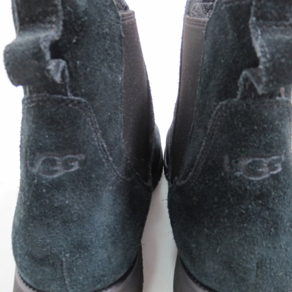 Ugg Men\'s Briscoe Chelsea Boots Suede Leather Black S/N 1016451 Size 11 USA main image 6
